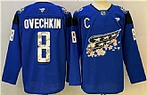 Men's Washington Capitals #8 Alex Ovechkin Blue Cherry Blossom With C Patch Stitched Jersey,baseball caps,new era cap wholesale,wholesale hats